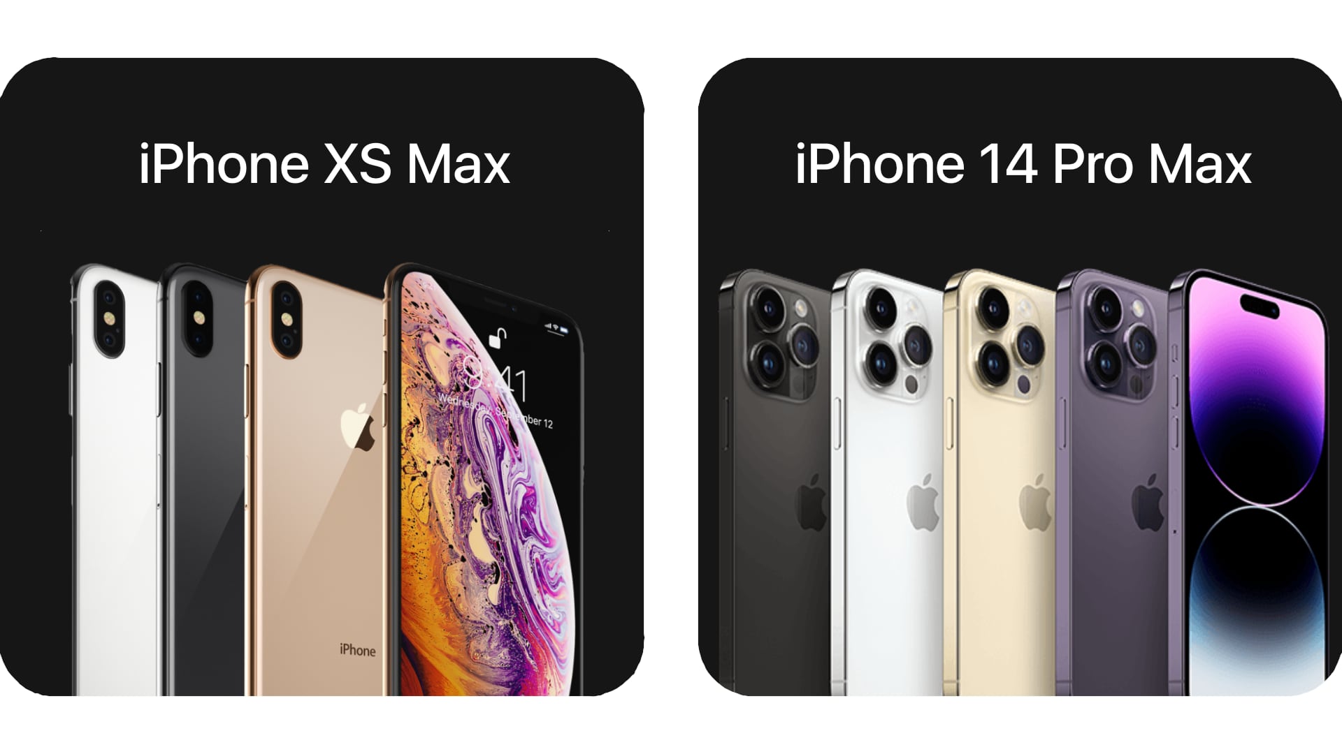 iPhone XS Max vs iPhone 14 Pro Max